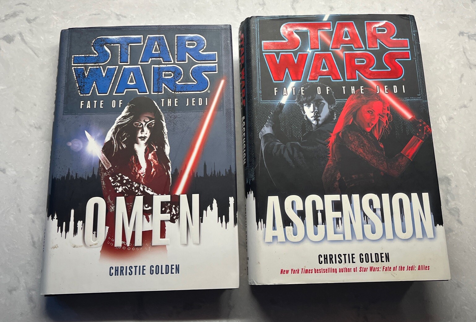 Star Wars Fate Of The Jedi Lot Of 4 Hardcover Books Omen Ascension Outcast Abyss