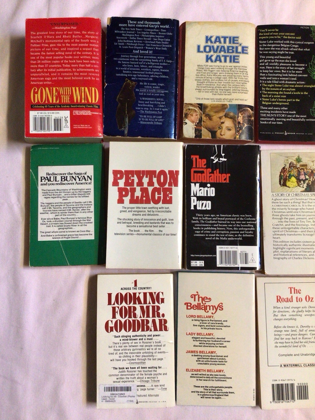 16 Vintage Movie Tie-In Paperback Book Lot 1970’s Godfather Gatsby Peyton Place