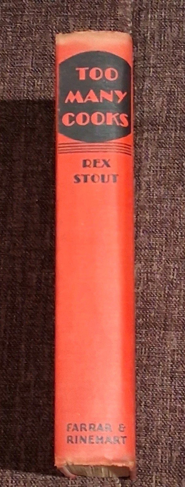 Rex Stout Too many cooks Nero Wolfe Farrar 1st/ 2nd with recipe pages intact