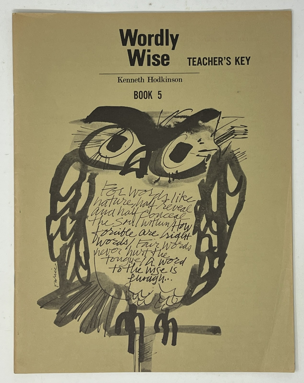 HOME SCHOOL: Wordly Wise: Book 5 by Kenneth Hodkinson – 1970 PB w/ Teacher’s Key
