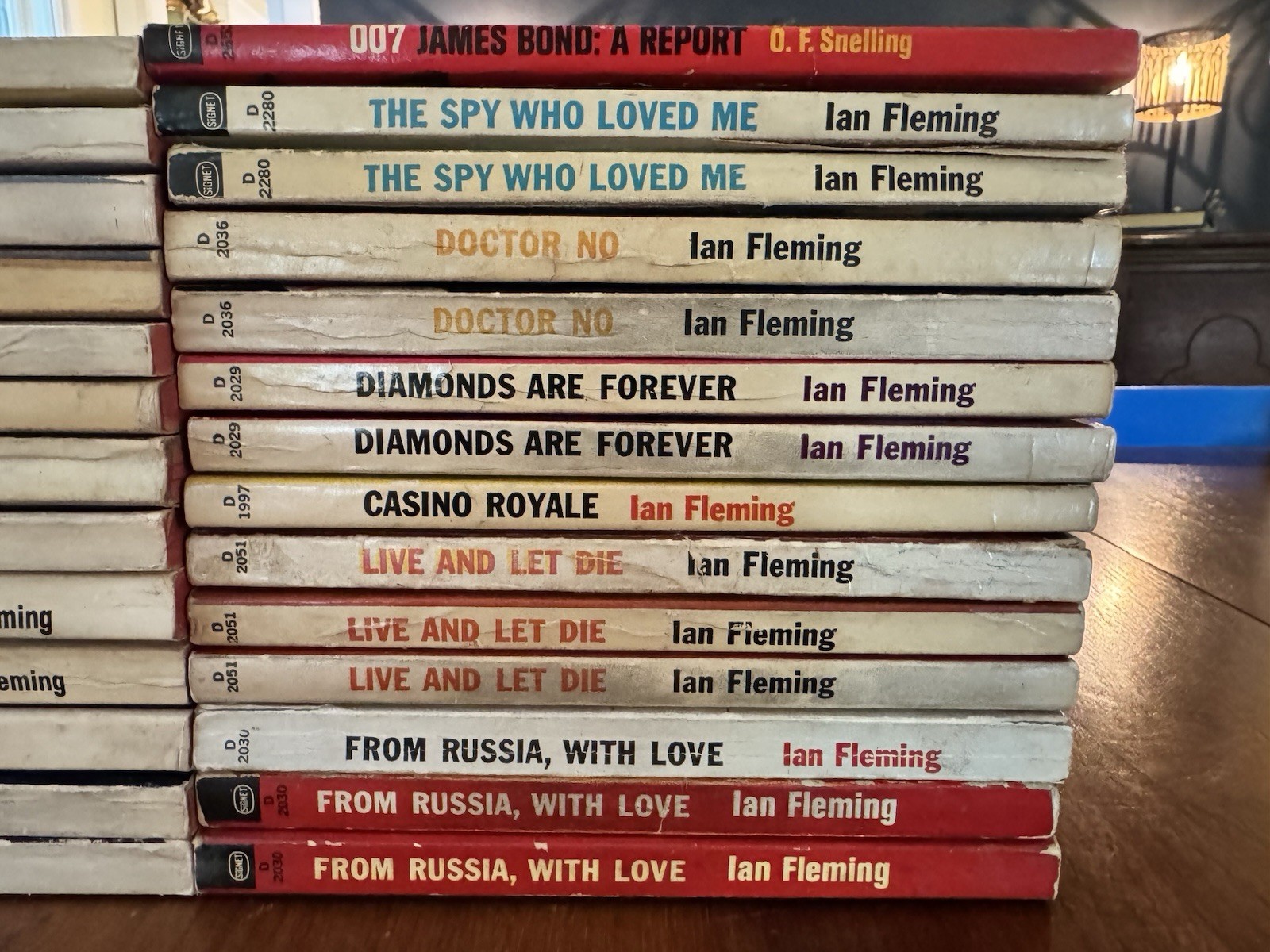 Huge JAMES BOND 27 Signet Paperback Book Lot Original Vintage 1960’s Ian Fleming
