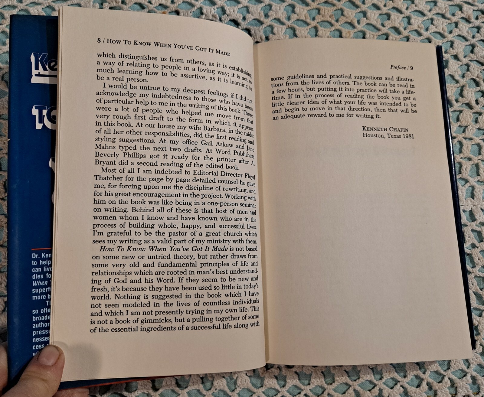 How to Know When You’ve Got It Made by Ken Chafin, 1981, HC w/ DJ, 168 pages
