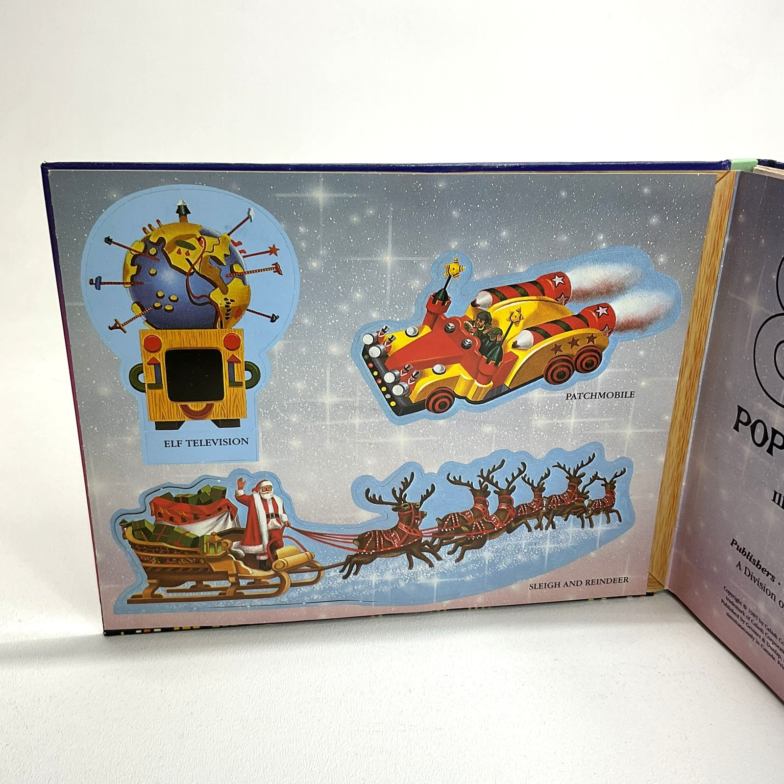 Pop Up Panorama SANTA CLAUS THE MOVIE By Dan Kirk Hardcover Book 3D Scenes 1985