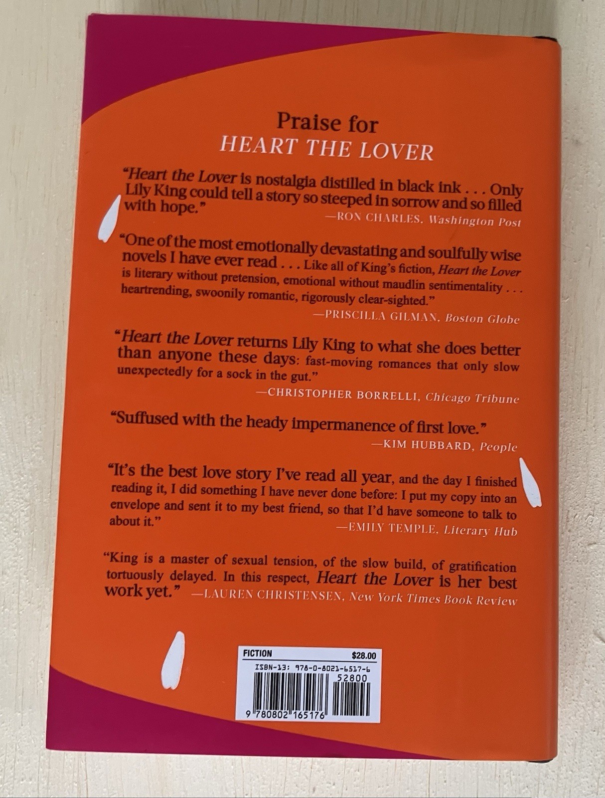 New Book – Heart the Lover – Lily King – 2025 Hardcover – Fiction