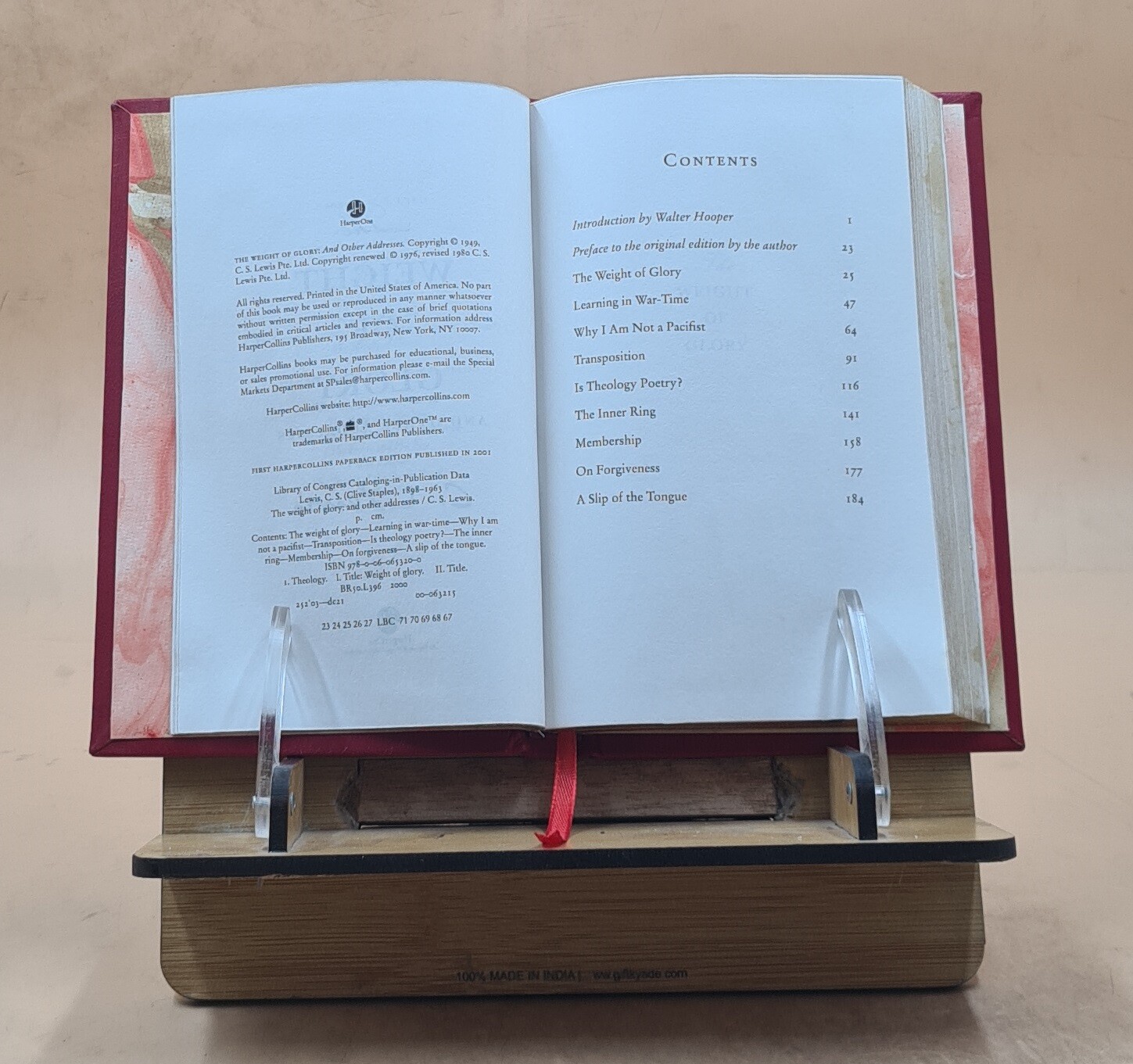 The Weight Of Glory By Lewis, C. S. [Premium Leather Bound]