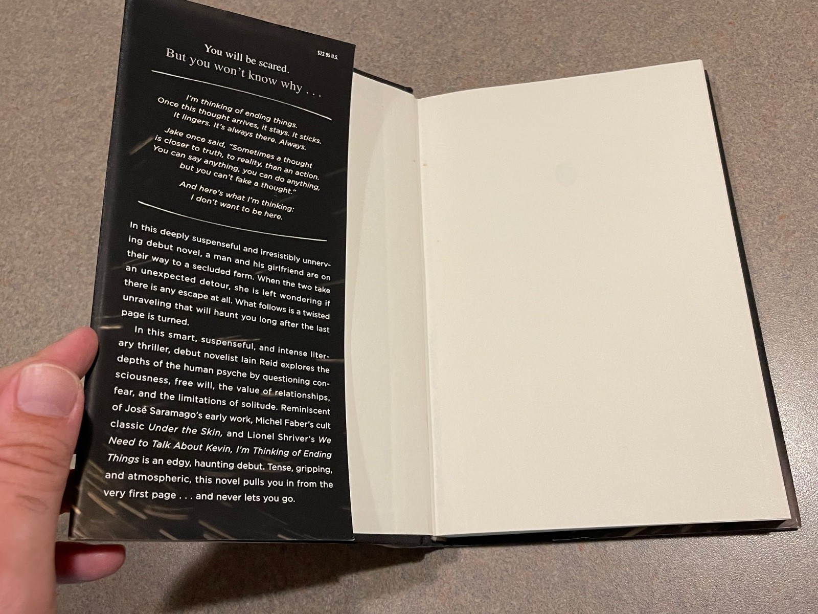 I’m Thinking of Ending Things by Iain Reid (First Edition 2nd Printing Hardcover