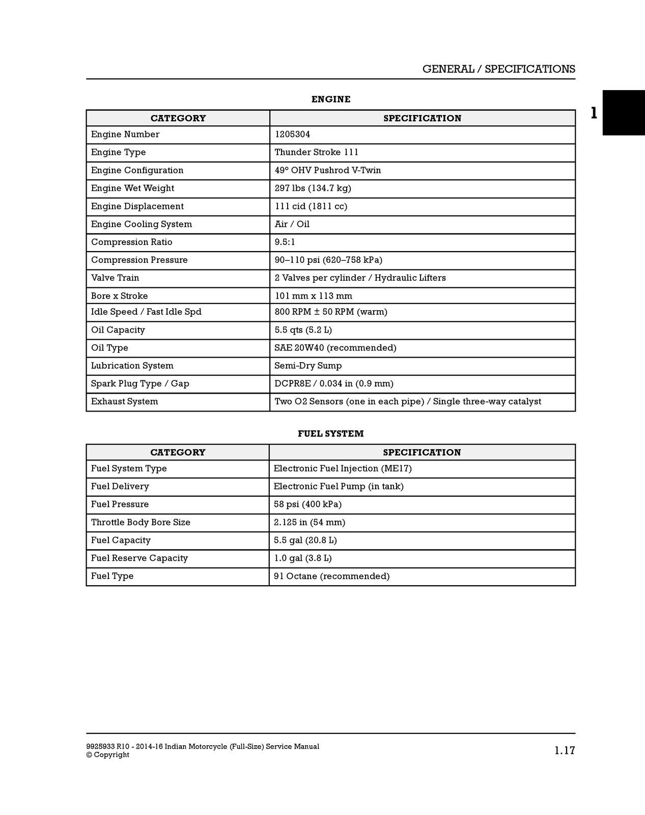 INDIAN Full Size Motorcycle Service Manual 2014-2016, SPIRAL FIXED, TOUGH FRONT