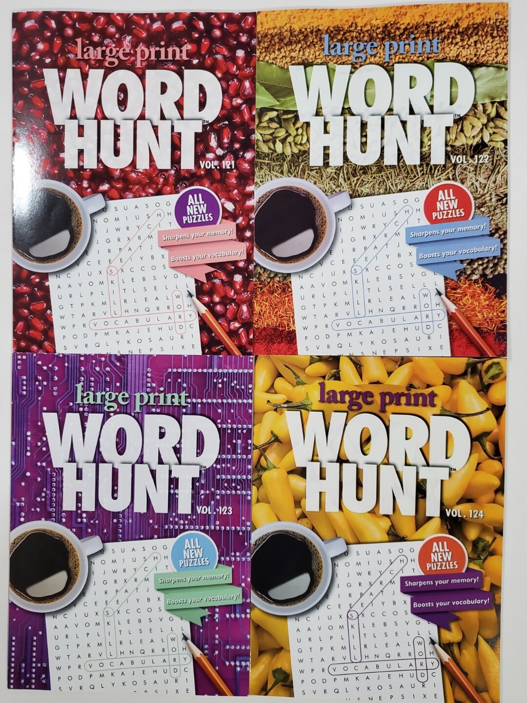 Large Print Word Hunt Puzzle Books Papp Search,Find,Game,Hobby Pick up to 20Vols