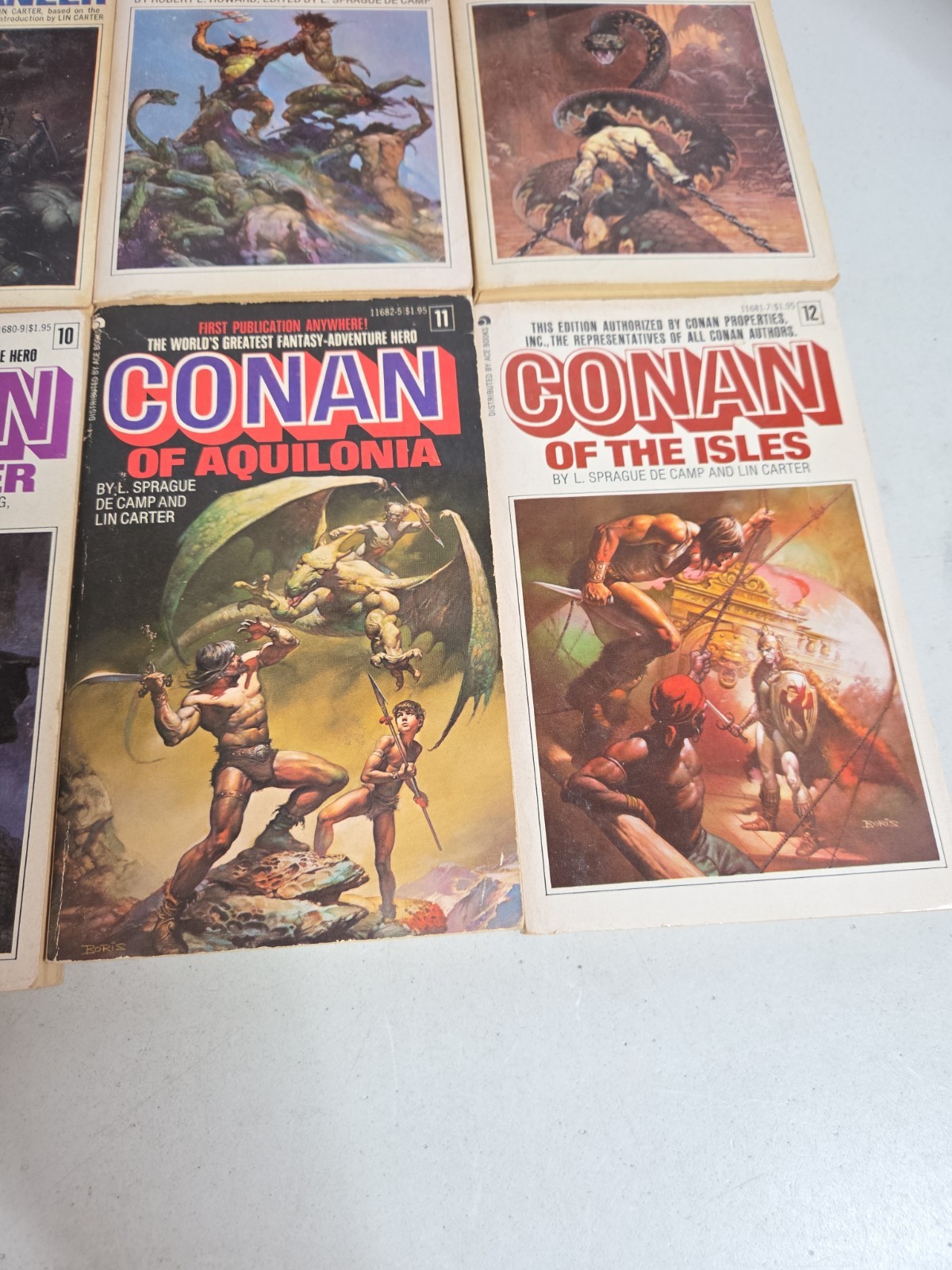 Conan Complete Main Series Robert E. Howard Ace Books Vintage Paperback Set 1-12