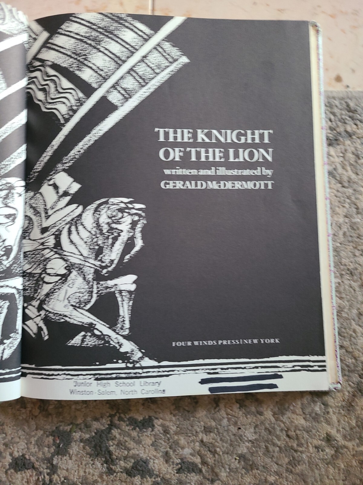 The Knight Of The Lion Gerald McDermott Four Winds Press 1979 First Ed HC VTG!