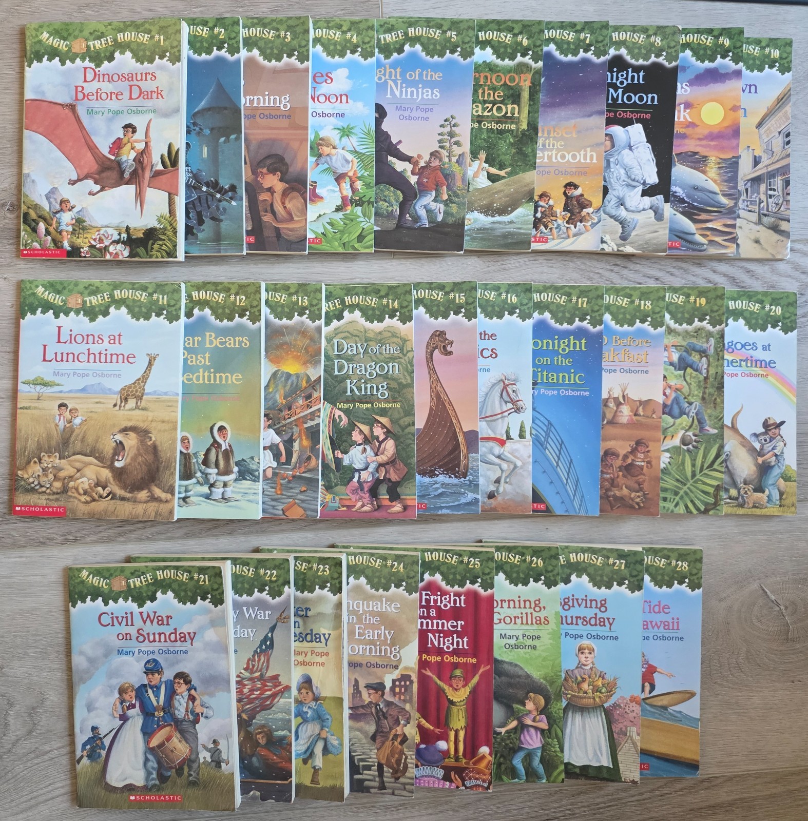 Magic Tree House Lot 28 Vintage Books by Mary Pope Osborne, Complete Set 1-28