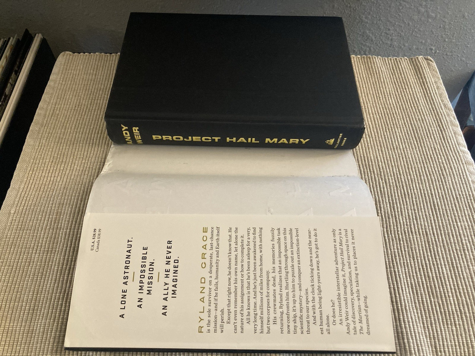 Project Hail Mary by Andy Weir – 1st Edition/1st Print Hardcover – Average Cond.