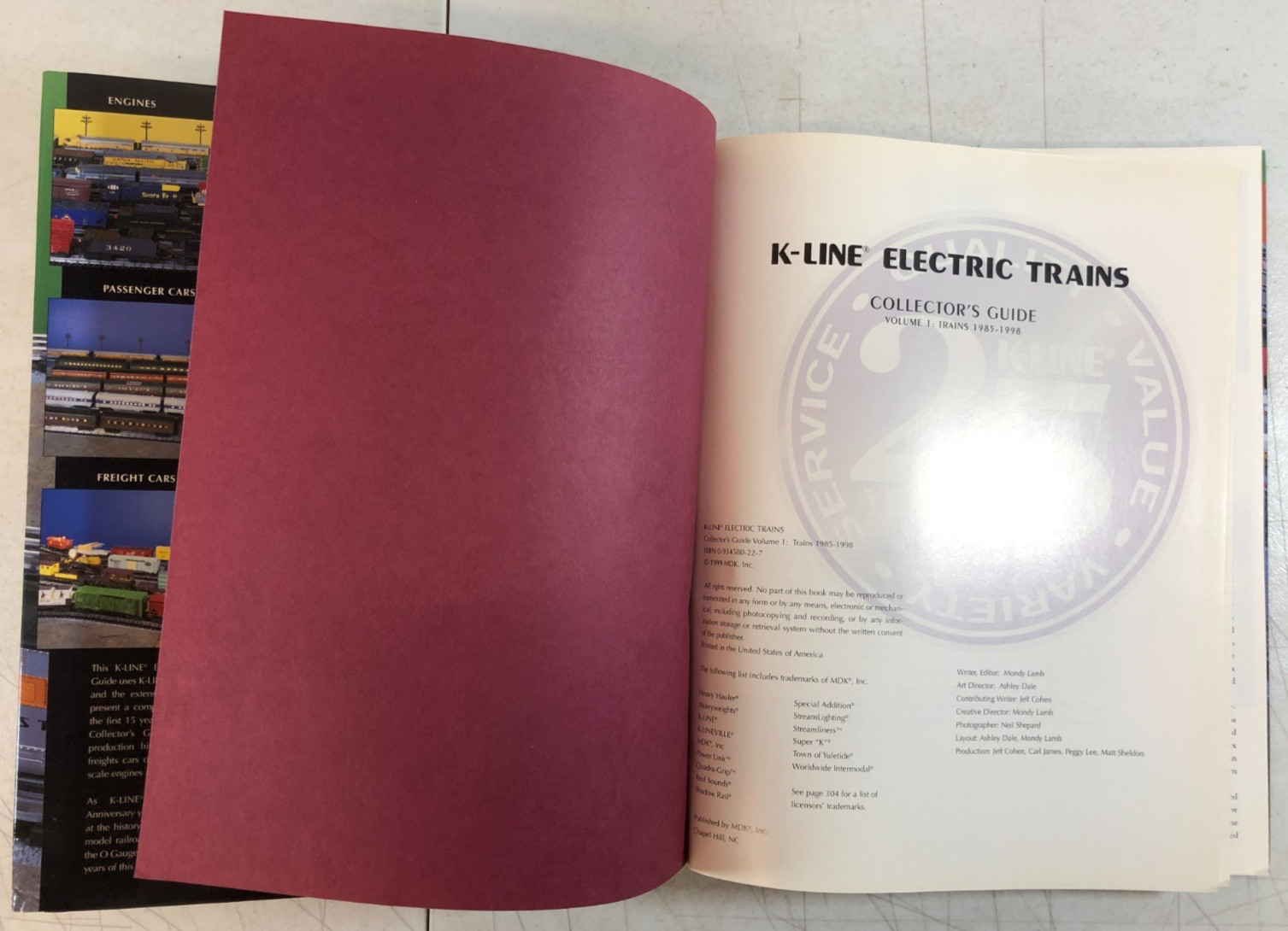 K-LINE Collector’s Guide Volume 1: Trains 1985-1998 by Mondy Lamb (1999) E-108