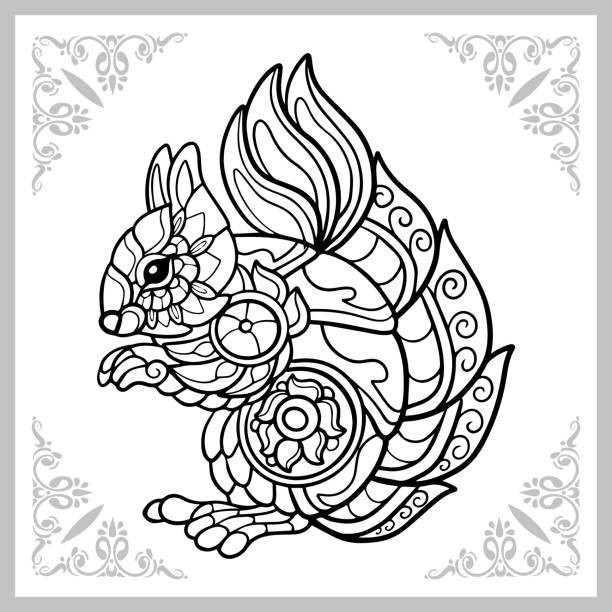 Squirrels Coloring Book for Adults and Teens 108 Pages 8.5 x 11 for All Ages
