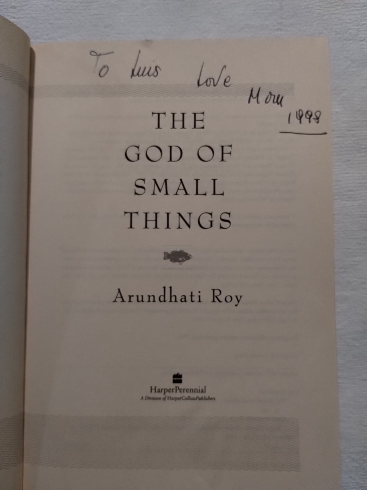 The God of Small Things by Arundhati Roy 1998 Paperback