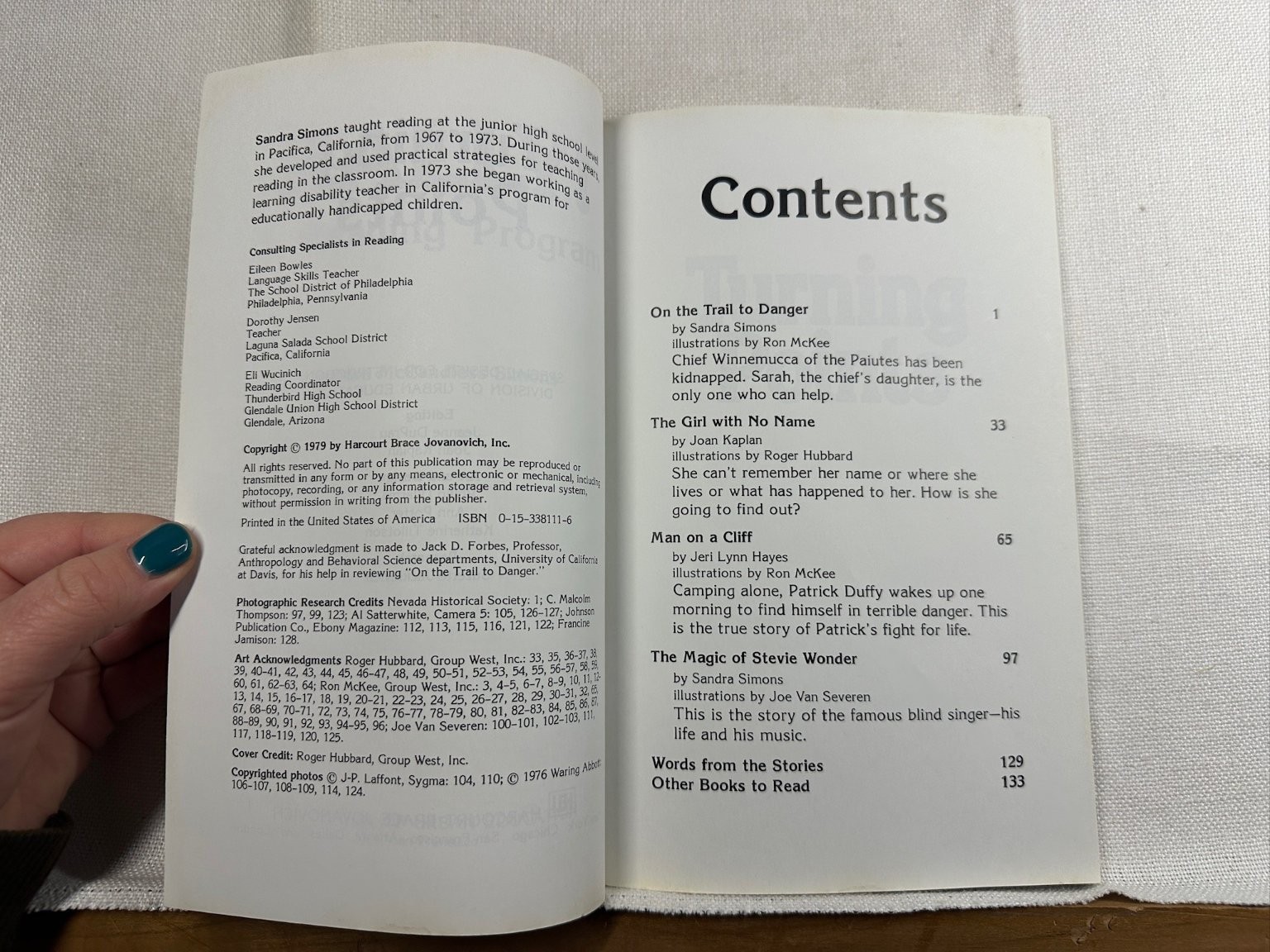 Turning Points Sandra McCandless Simons 1979 Reading Program Harcourt Brace