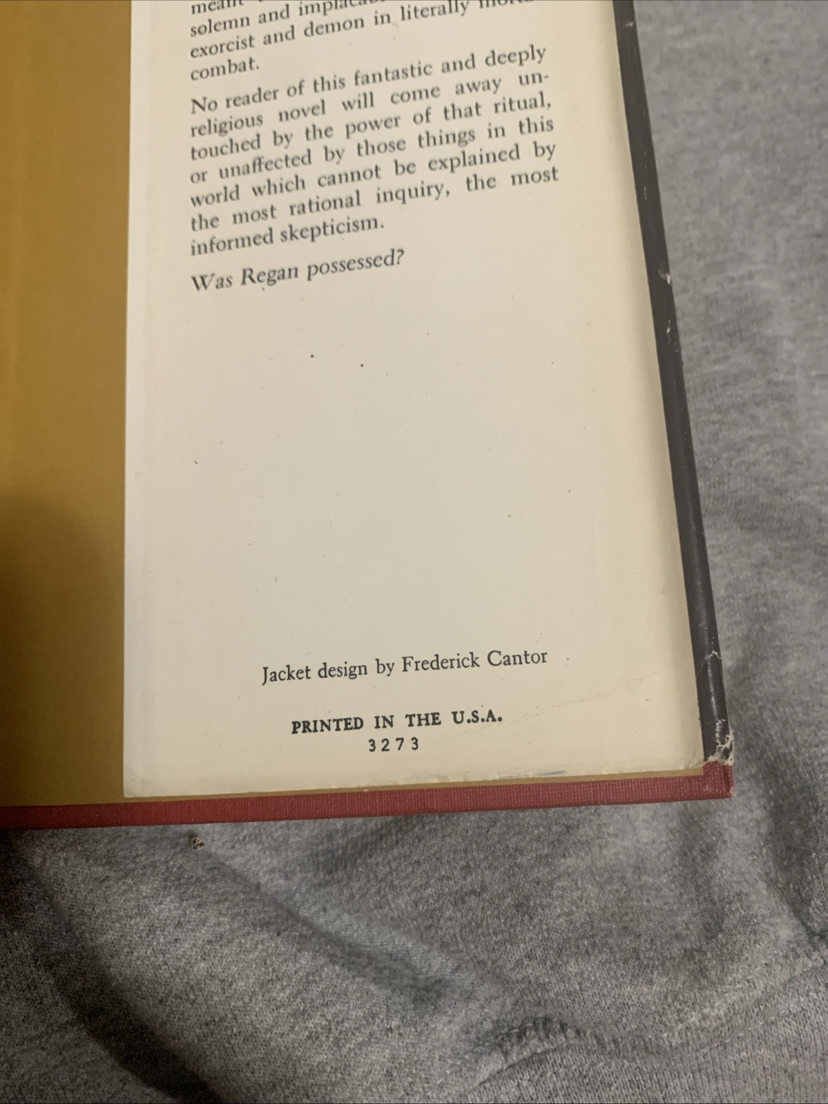 The Exorcist William Peter Blatty 1971 Hardcover Dust Jacket Book Club Edition