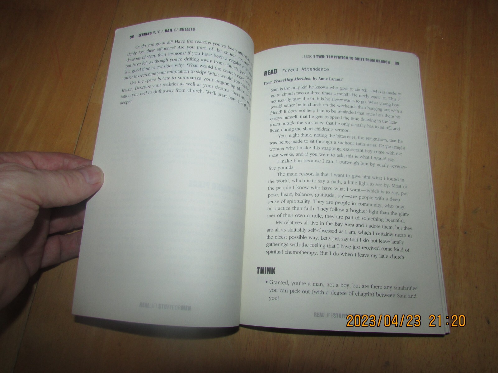 Leaning into a Hail of Bullets : On Temptation by The Navigators Staff (2004, Tr