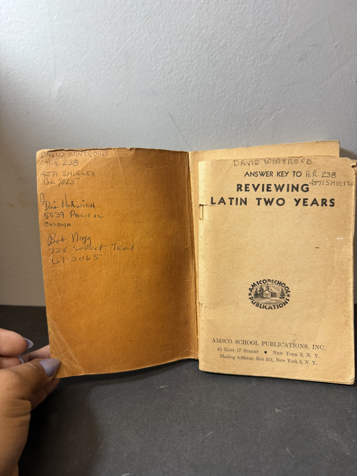 Vintage 1956 Reviewing Latin Two Years by Eli Blume AMSCO School Publication