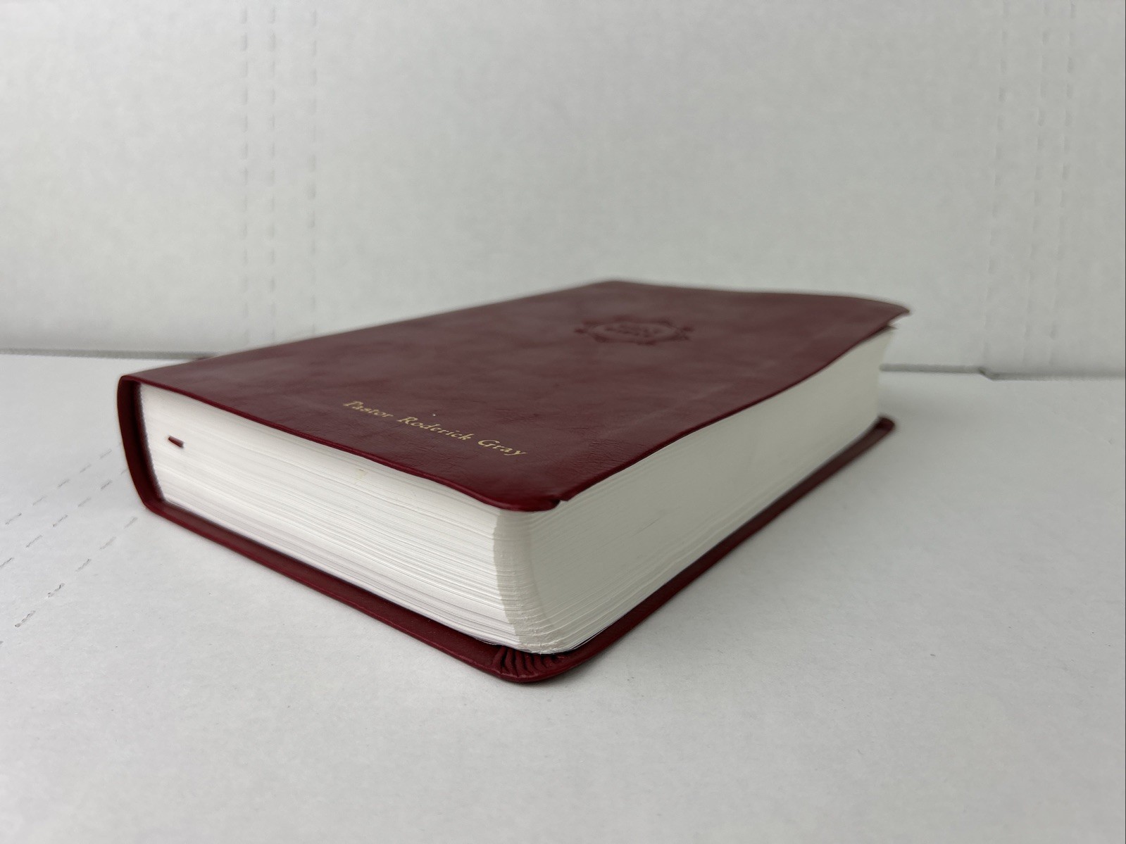 NKJV Holy Bible New King James Version Red Leather-Soft GIANT PRINT Reference