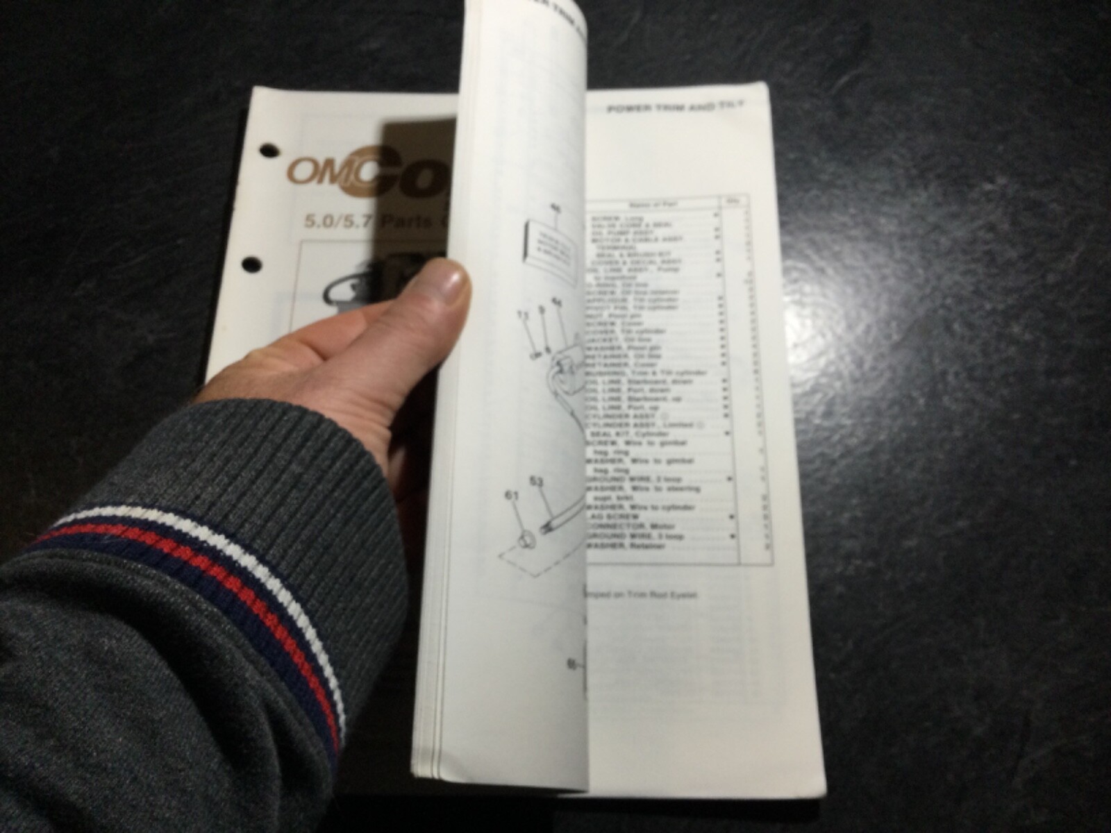1986 OMC Cobra 5.0L & 5.7L V8 Stern Drive Parts Catalog GM 305 & 350 C.I 2V & 4V