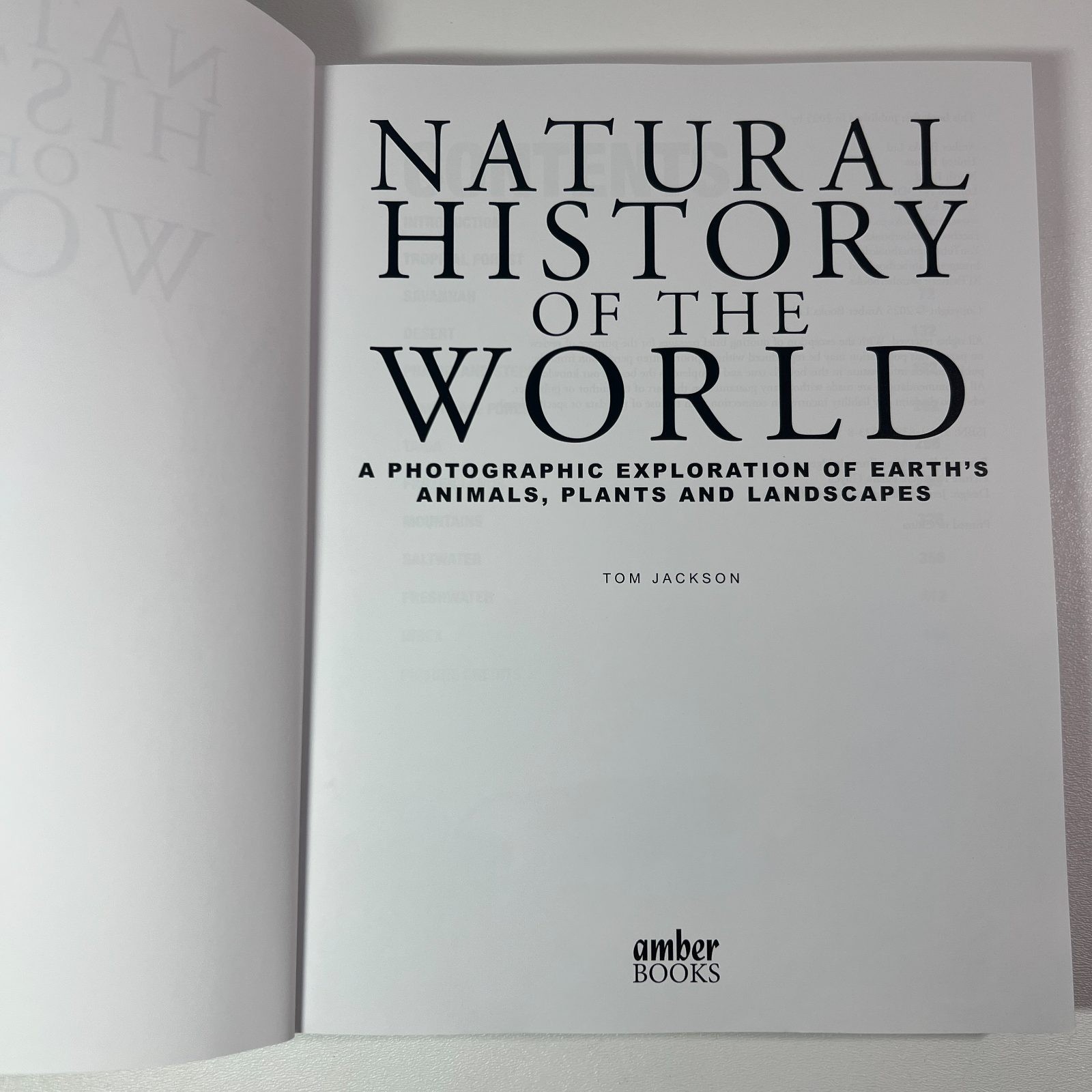 Natural History of the World Tom Jackson Hardcover 2025 Amber Books