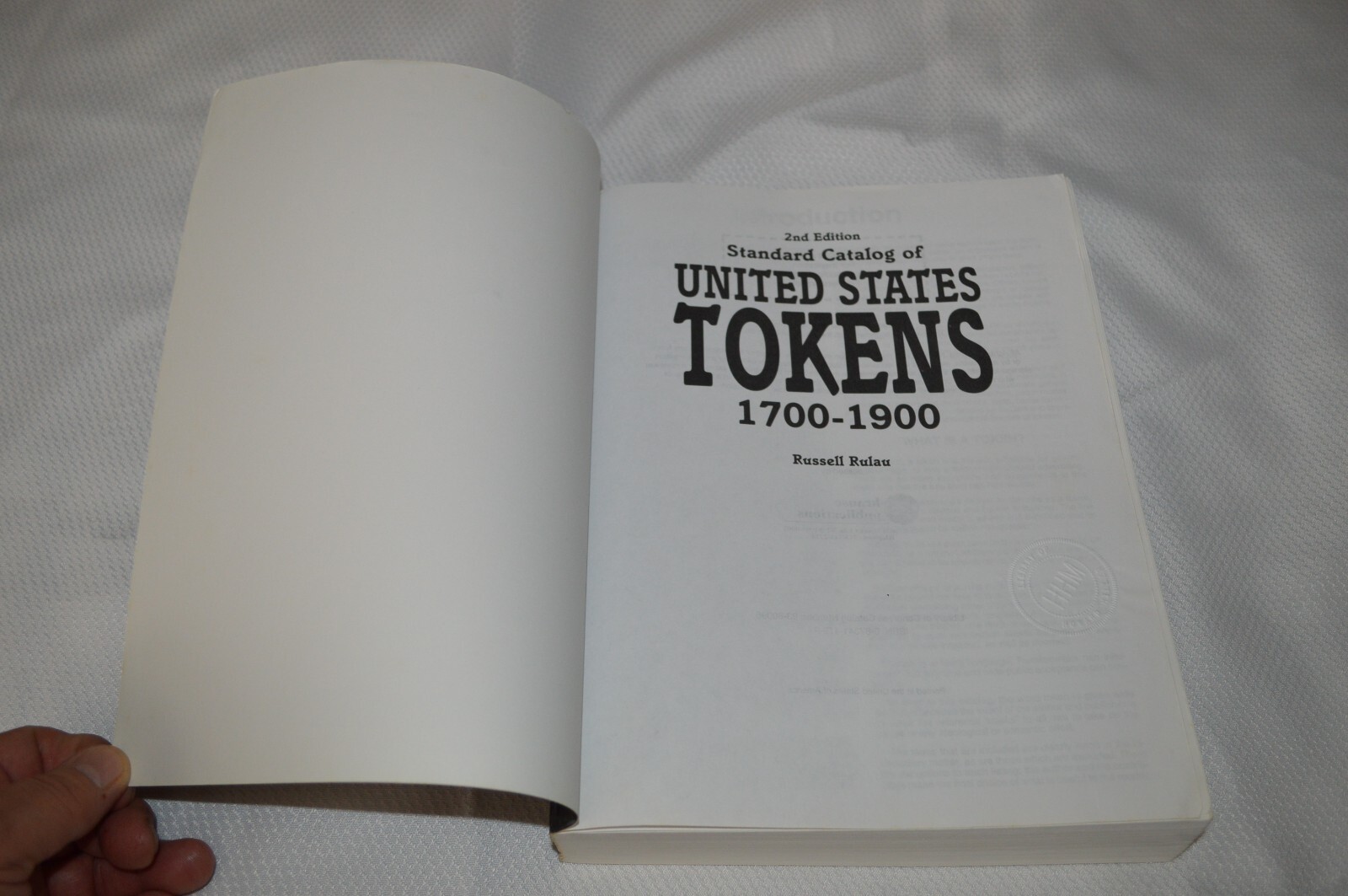STANDARD CATALOG OF UNITED STATES TOKENS 1700-1900 ~ 2ND EDITION ~ RULAU ~ B1
