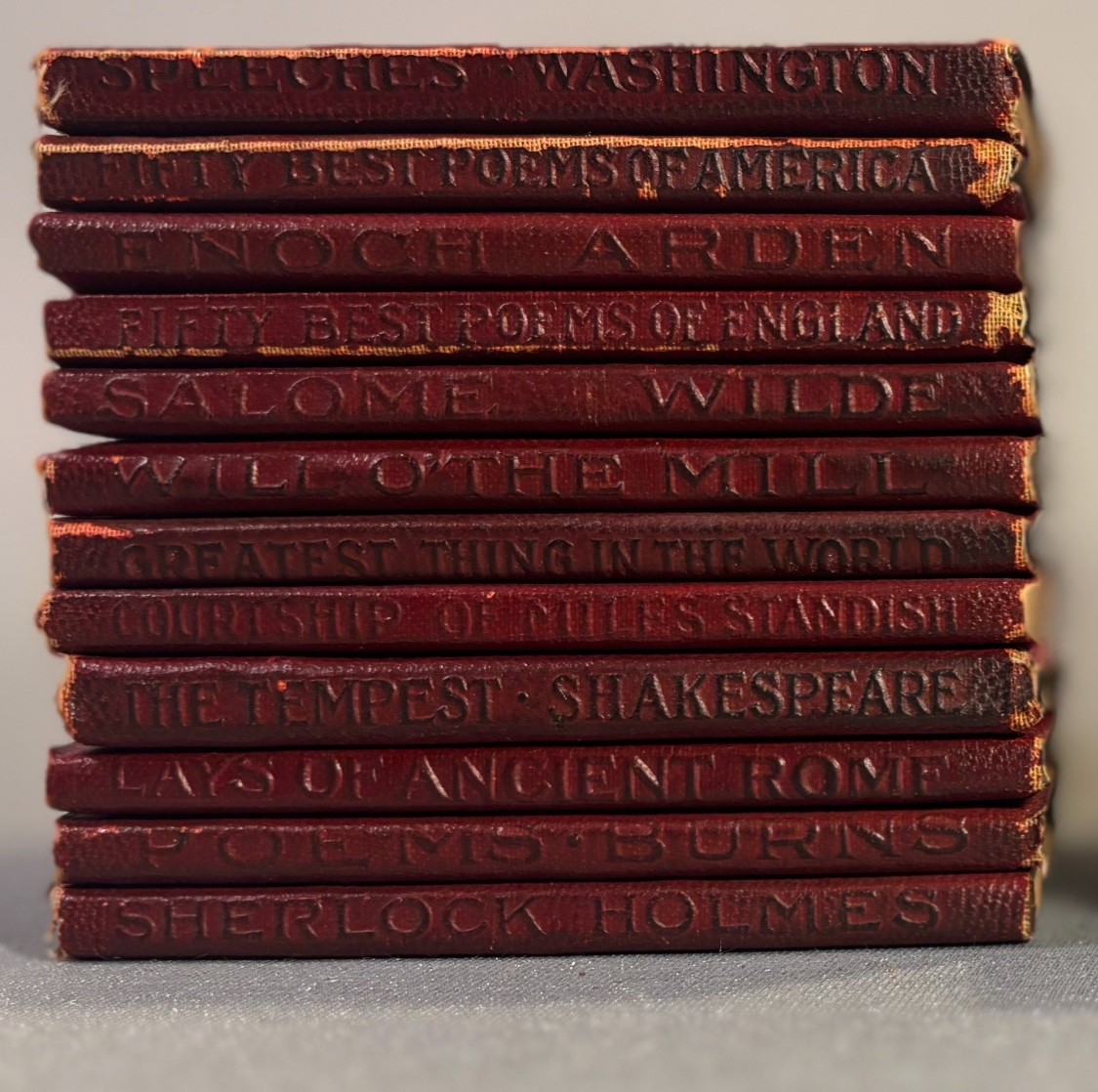 Antique Little Leather Library Miniature Books – Choose Your Title – Red Series