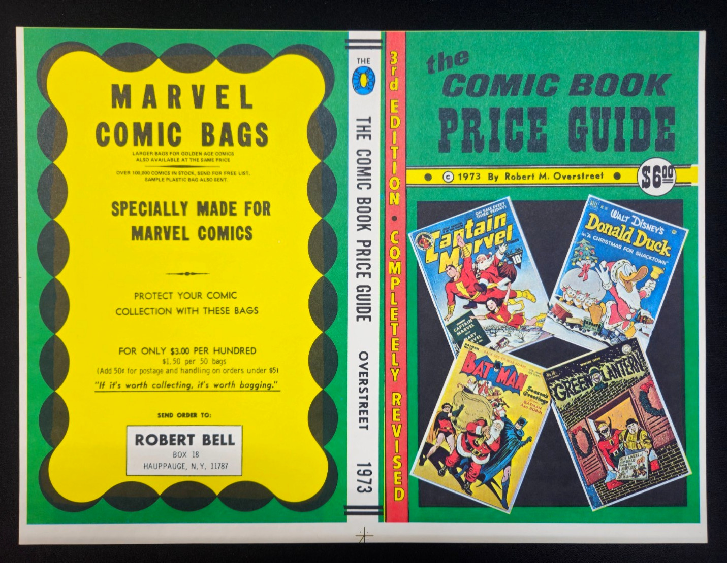 The Overstreet Comic Book Price Guide #3 US 1973 Cover Proof *Read*
