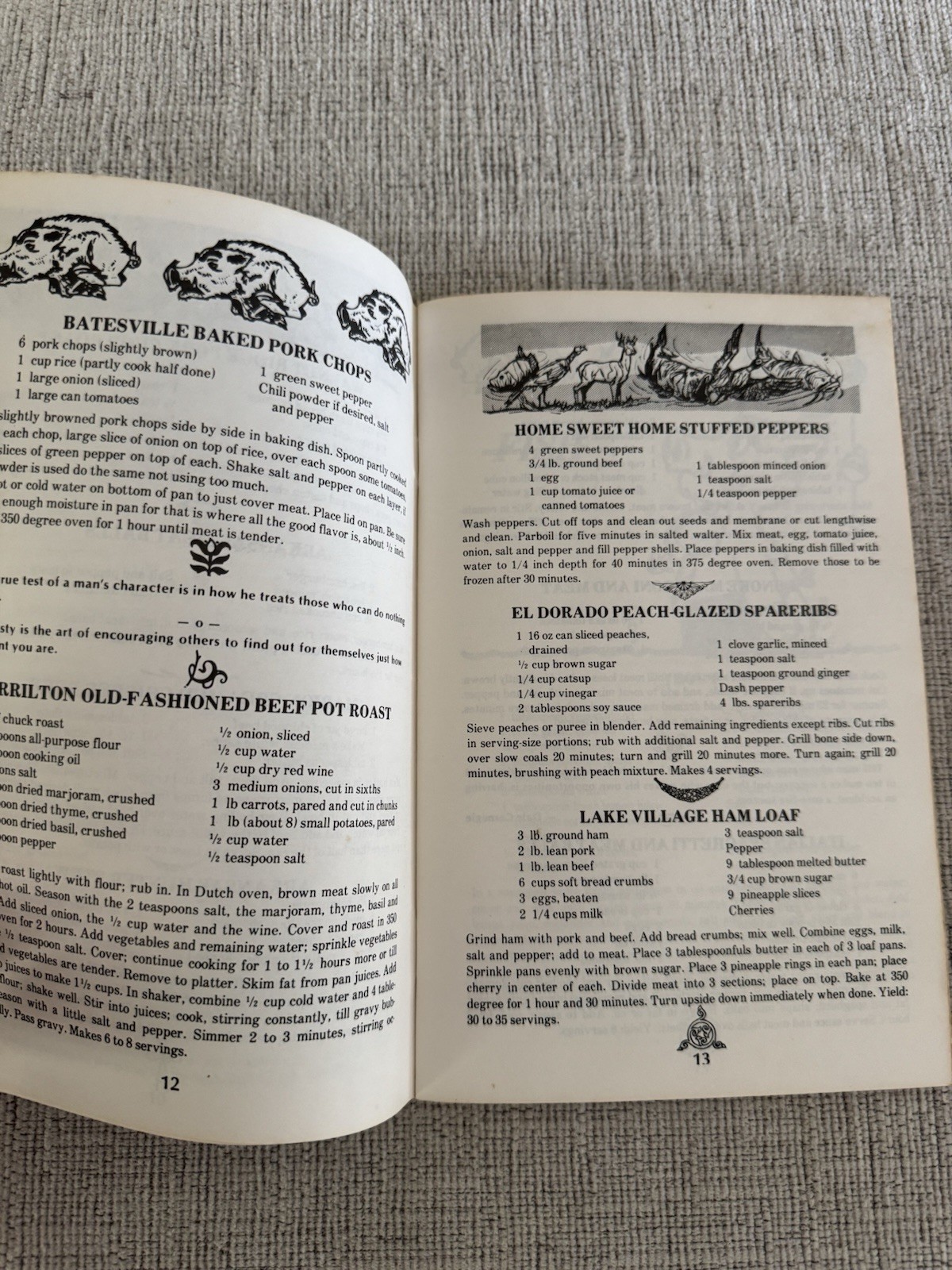 Vintage Arkansas Cooking Cookbook 1975 Jean Wade Regional Recipes PB