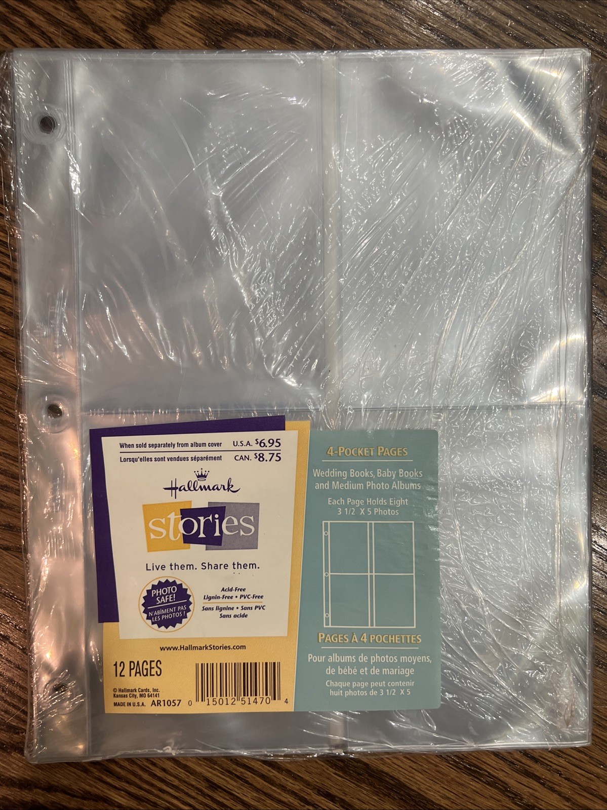 Hallmark AR1057 Refill Photo Book Pages 3-1/2×5 12 Pages – Brand New
