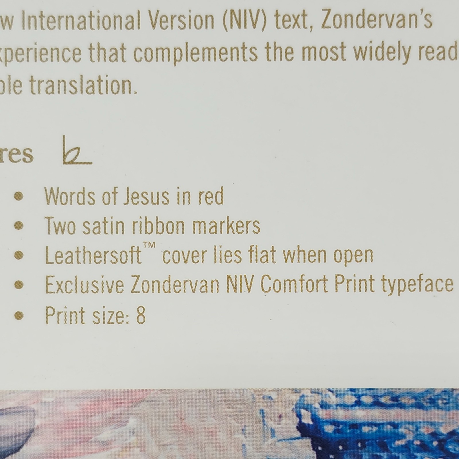 Zondervan NIV Artisan Collection Bible Jesus Word in Red Leathersoft Multicolor