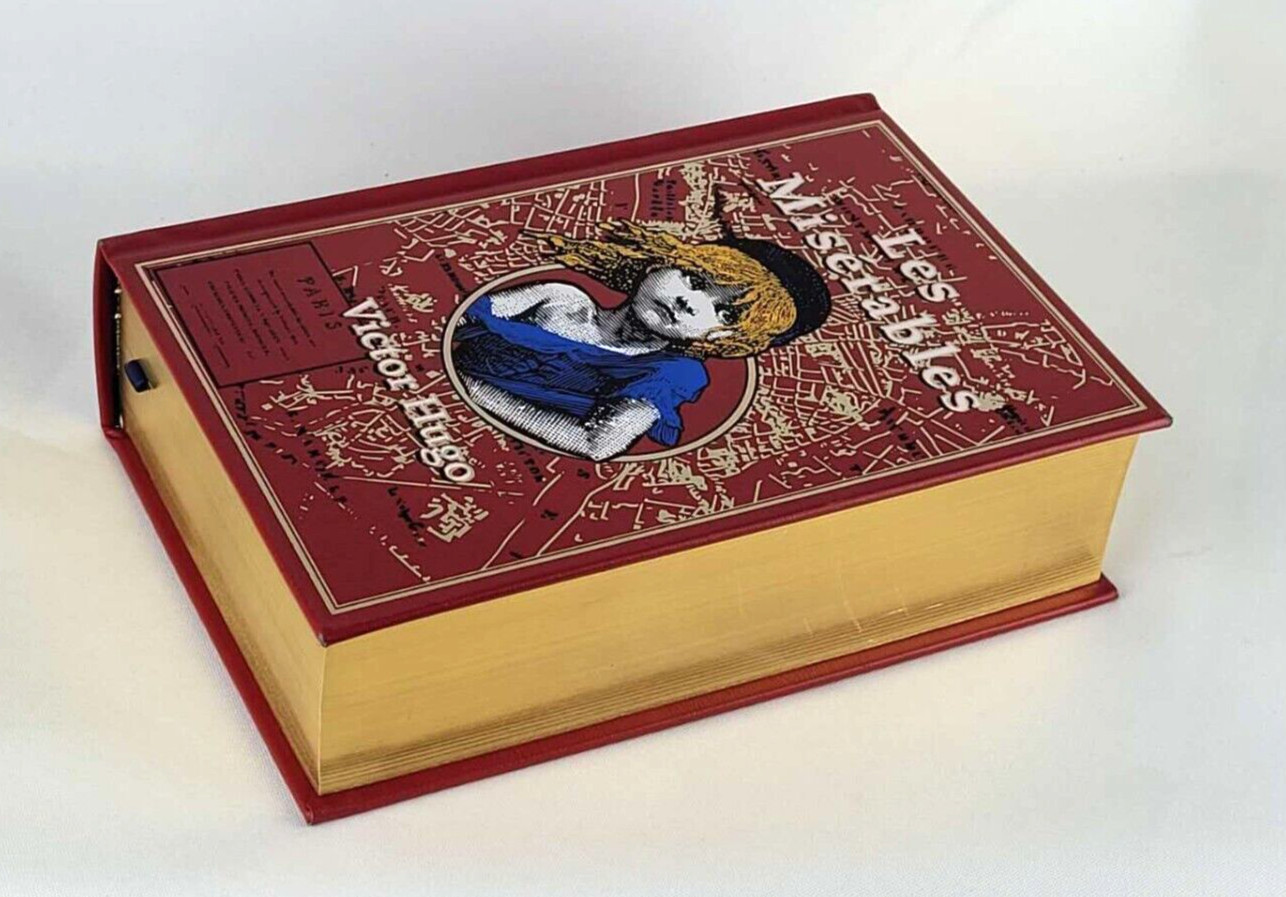 LES MISERABLES Victor Hugo Deluxe Leather Bound Gilded Classics *Like New*