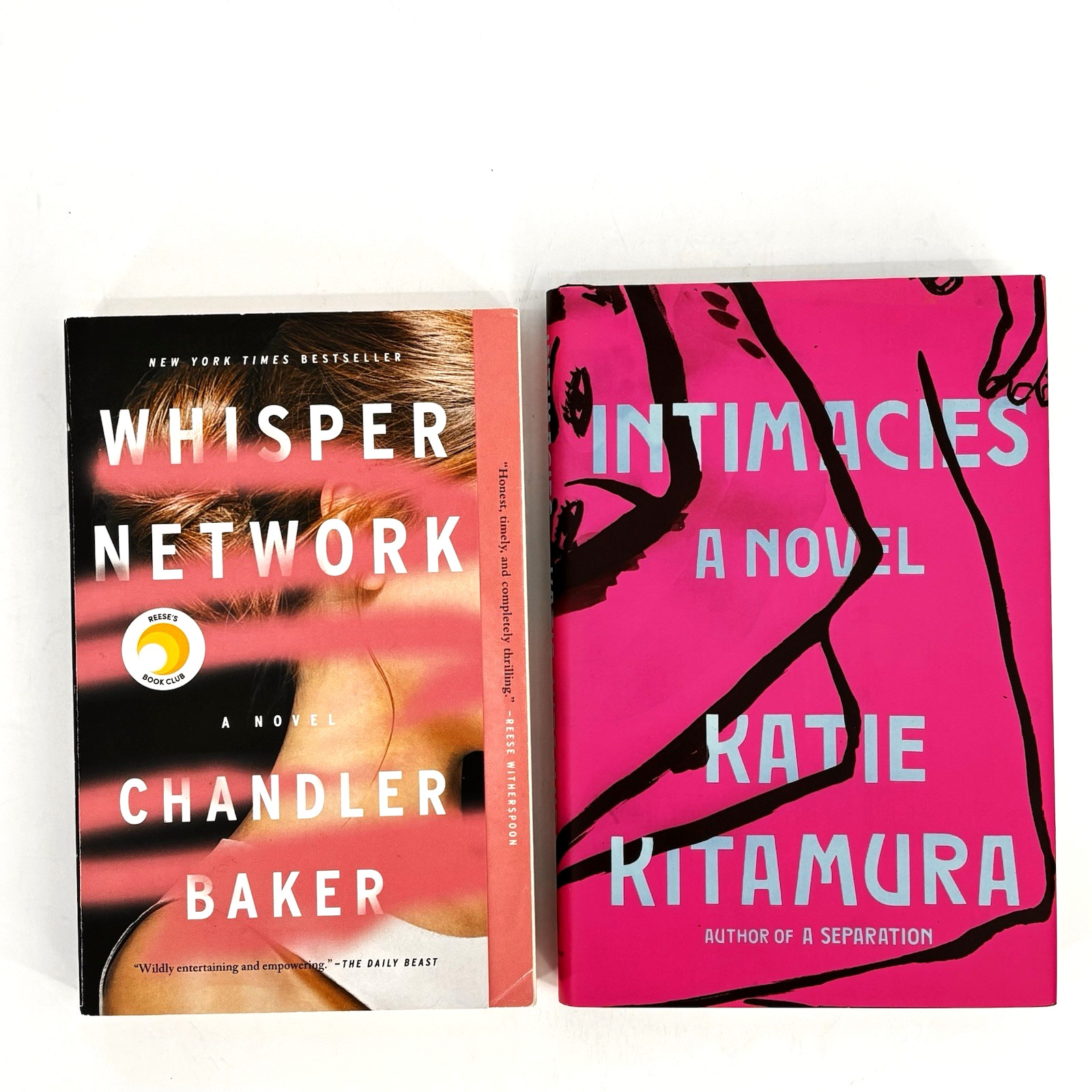 Intimacies/Kitamura Hardcover & Whisper Network/Baker Paperback Lot 2 New Books