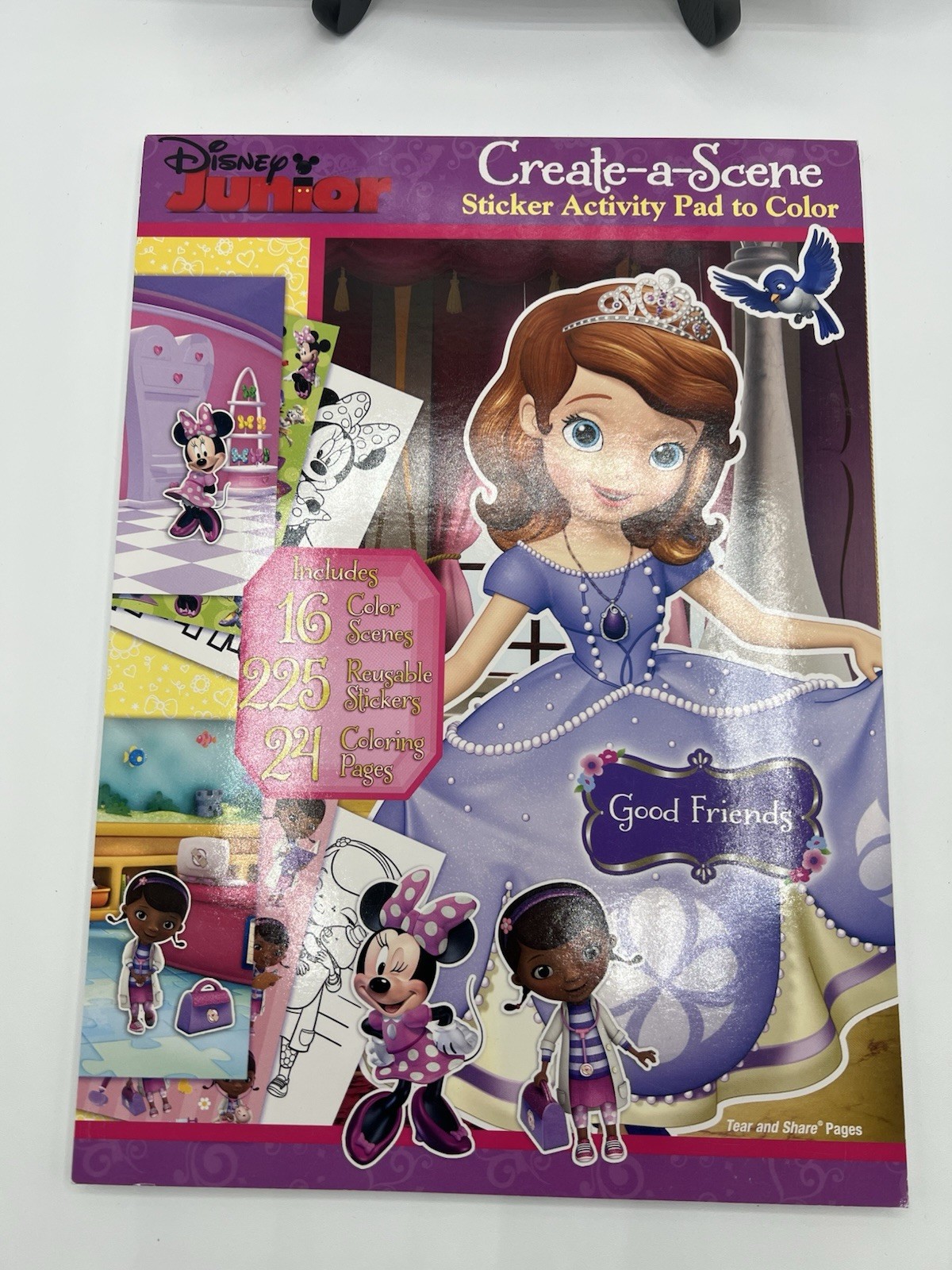 Disney Sofia the First Bundle: Create A Scene & Poster A Page Book w/ 2 Glasses