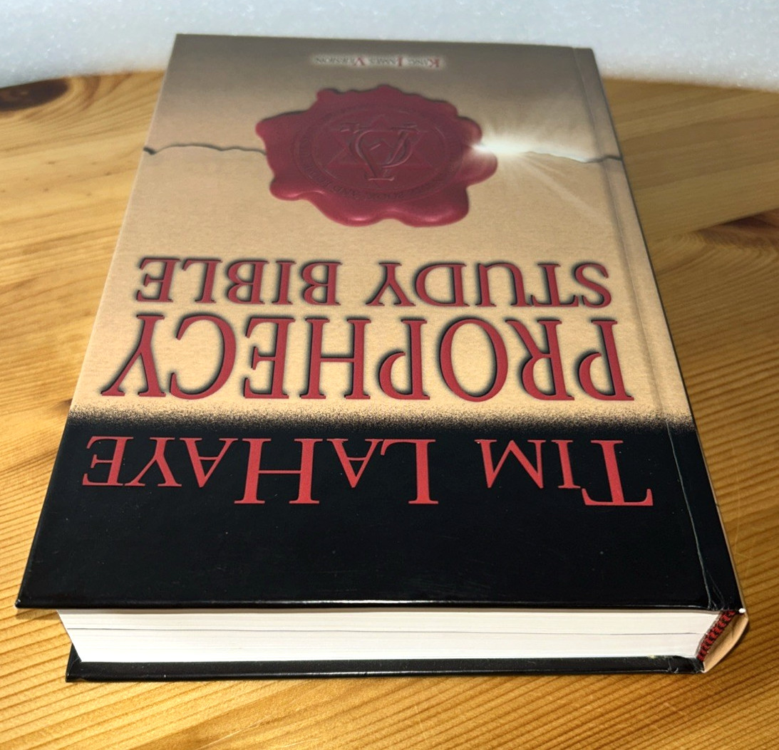 KJV Prophecy Study Bible Hardcover Tim LaHaye AMG Publishers Red Letter Like New