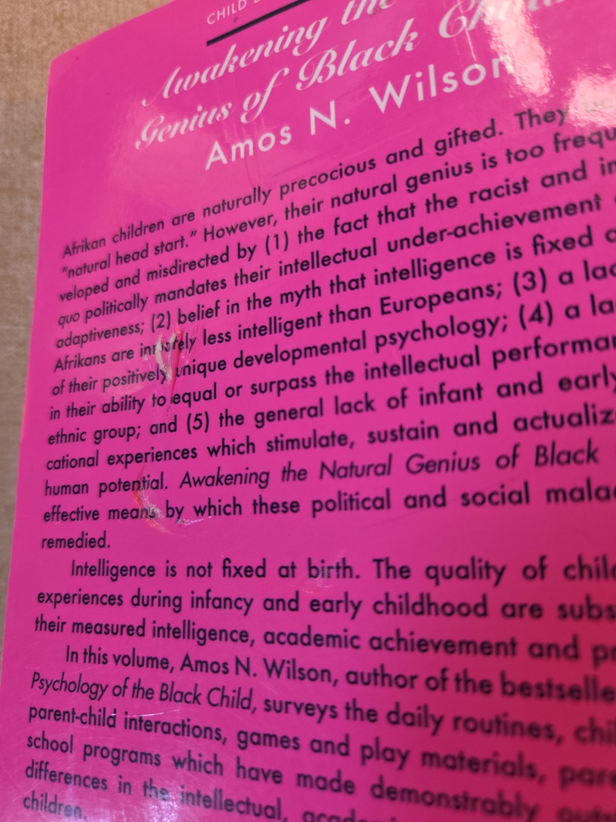 Awakening the Natural Genius of Black Children by Amos N. Wilson