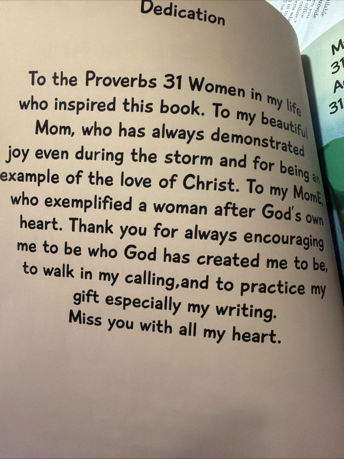 Book: My Mom a Proverbs 31 Woman, written by Erica Basora