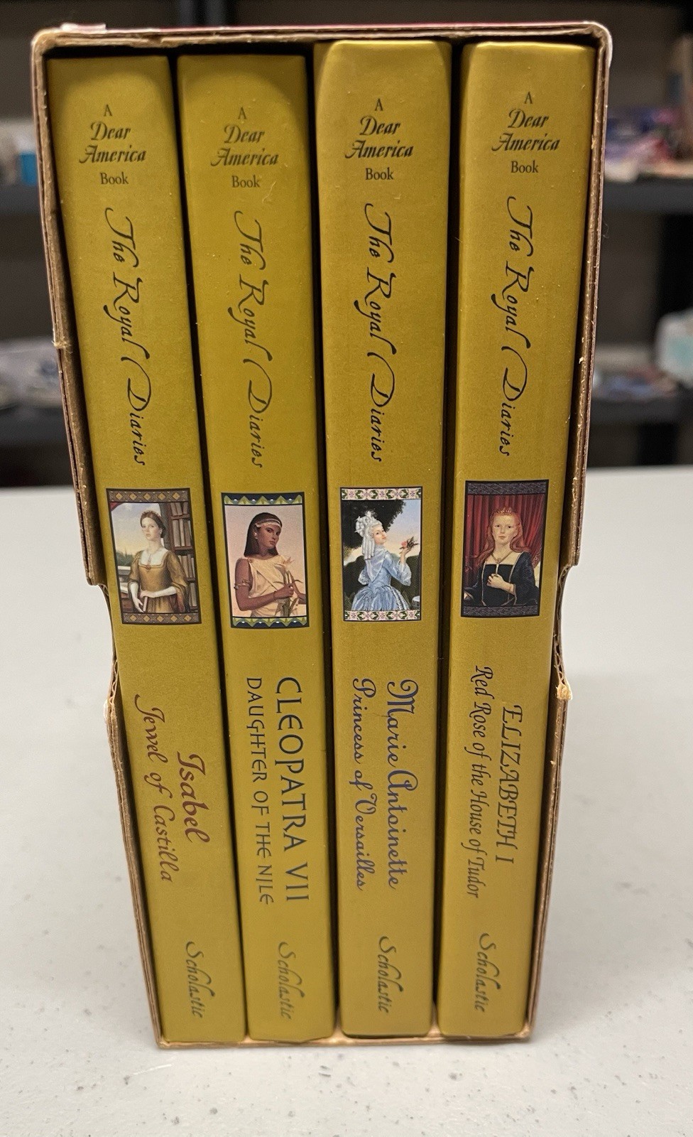 BOXED SET 4 Royal Diaries Elizabeth I Marie Antoinette Isabel Cleopatra HC Books