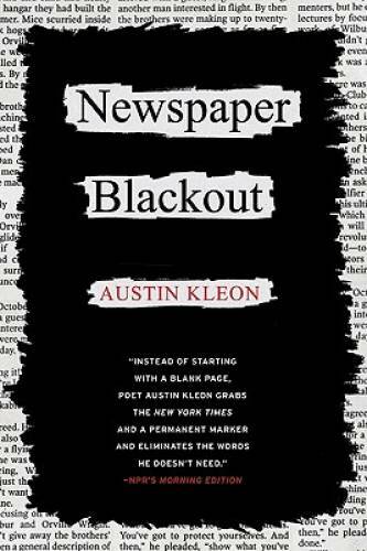 Newspaper Blackout – Paperback By Kleon, Austin – GOOD