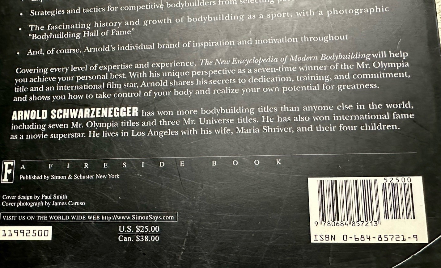 The New Encyclopedia of Modern Bodybuilding by Arnold Schwarzenegger Paperback