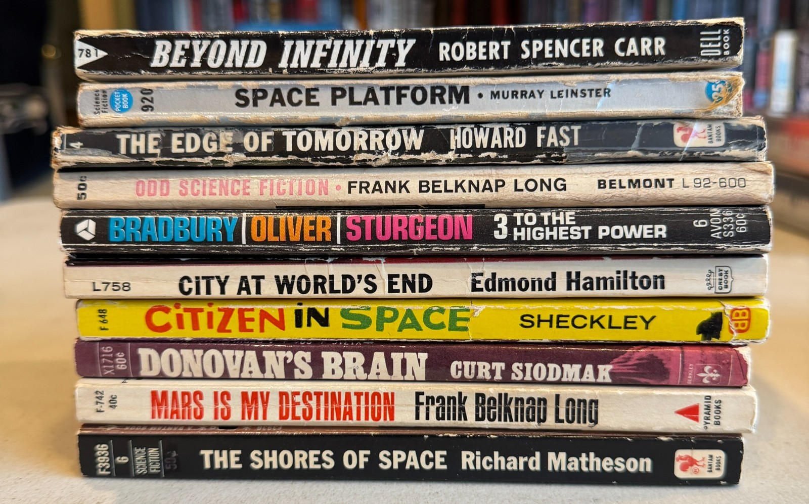 Vintage Sci-Fi Paperback Lot 10 Matheson Bradbury Sheckley Classic Space Horror