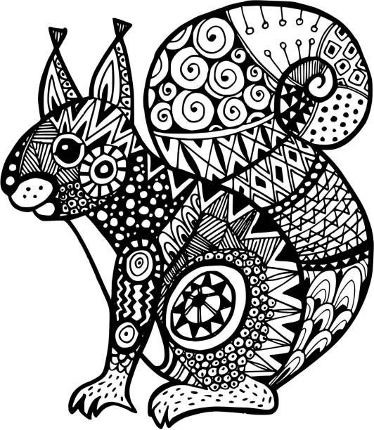 Squirrels Coloring Book for Adults and Teens 108 Pages 8.5 x 11 for All Ages