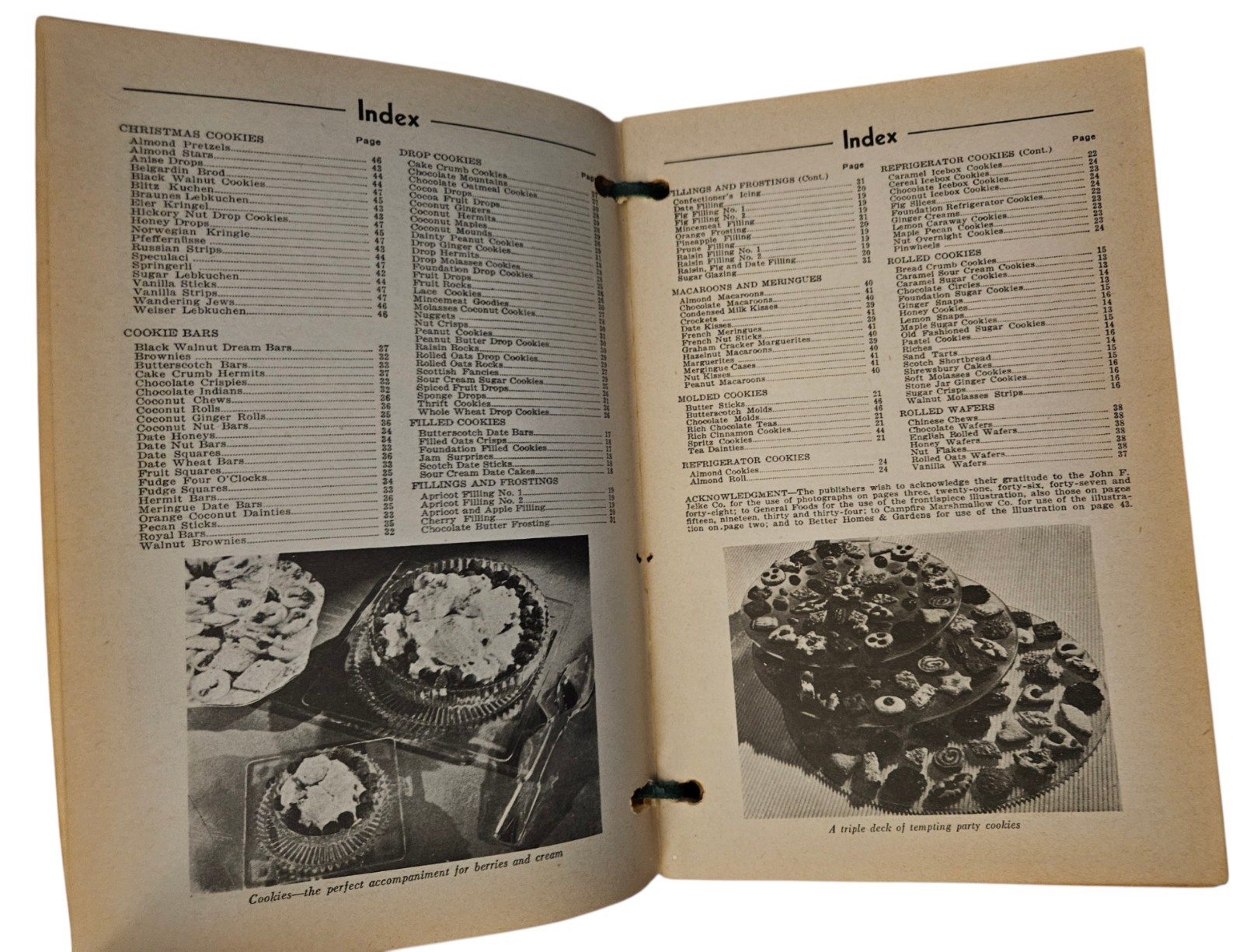 Vintage The Cookie Book 1939 Recipes Culinary Arts Institute N. Watts Wood Cover