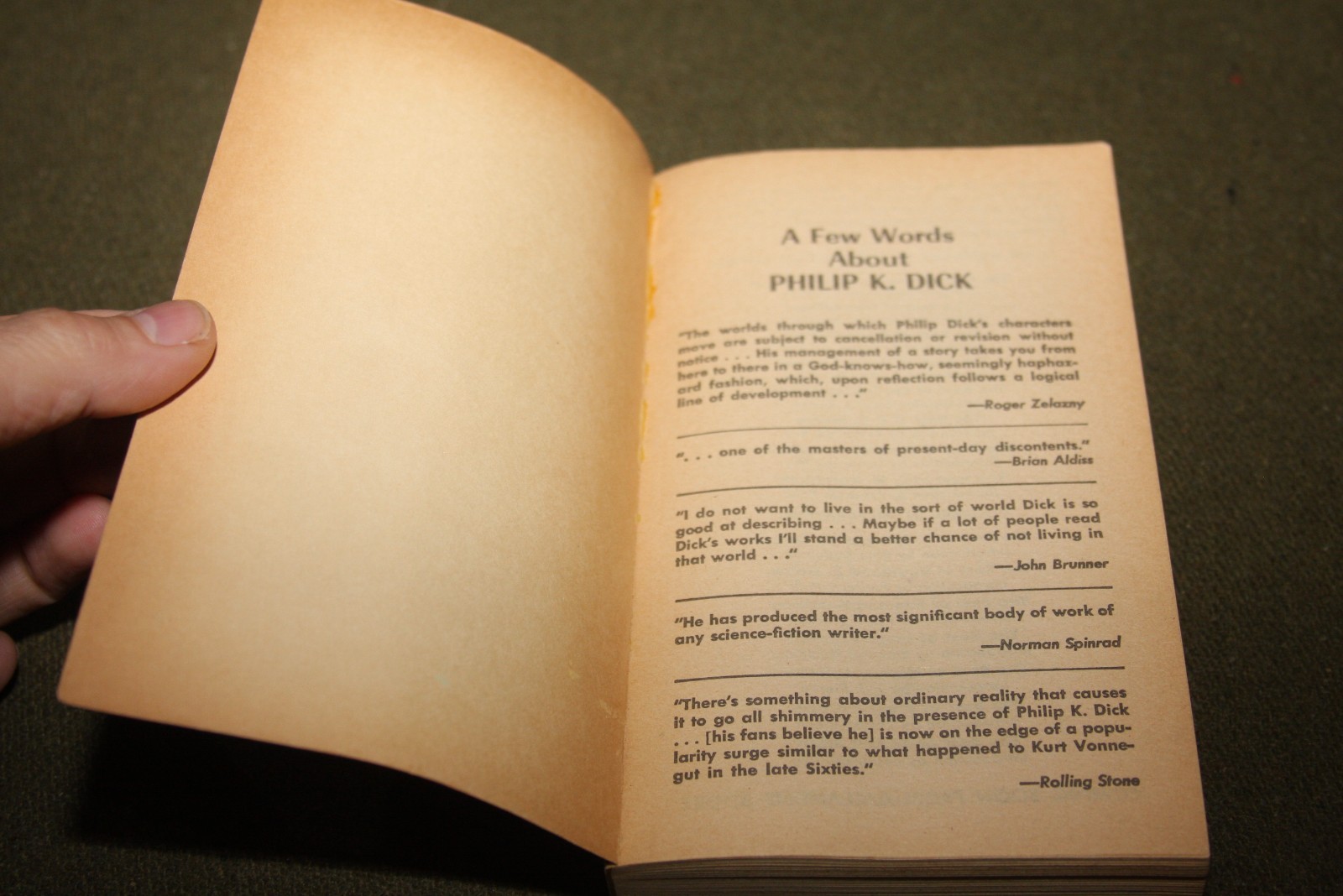 The Best of Philip K. Dick 1978 PB 2nd Print Ballantine Del Rey SF