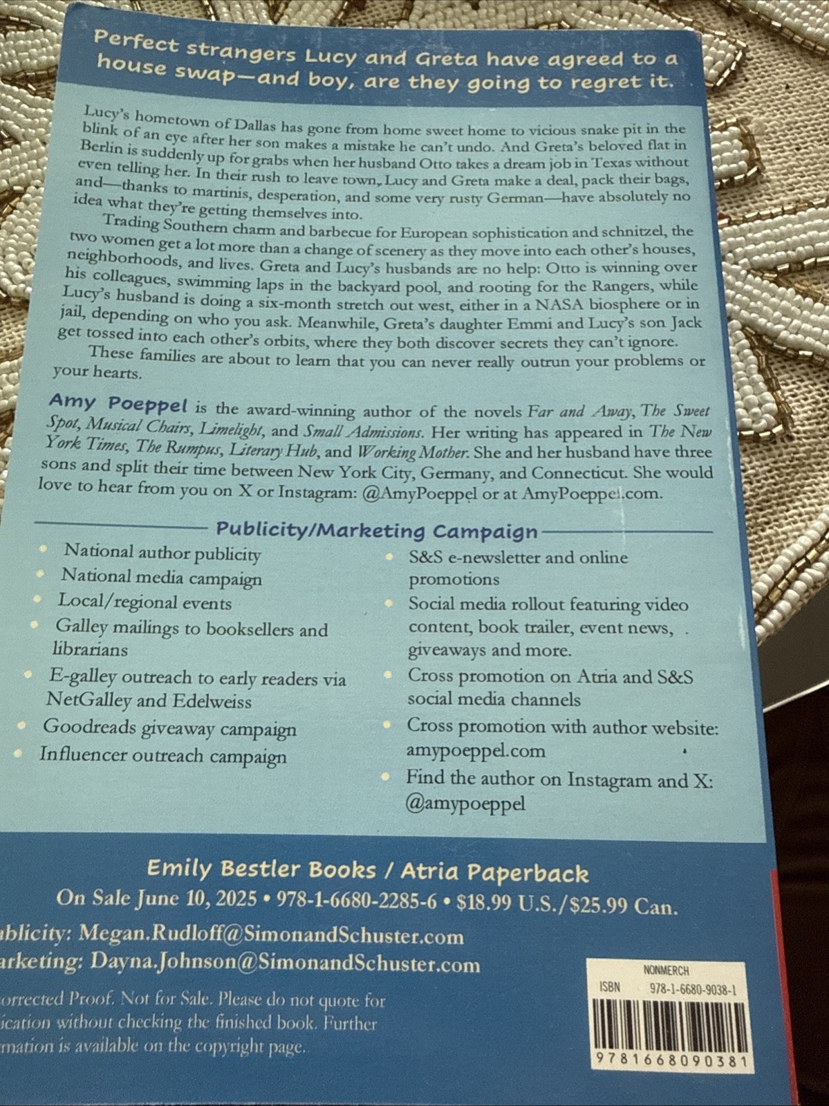 FAR AND AWAY- AMY POEPPEL 2025 (PB) Advance Reader’s Copy First Edition
