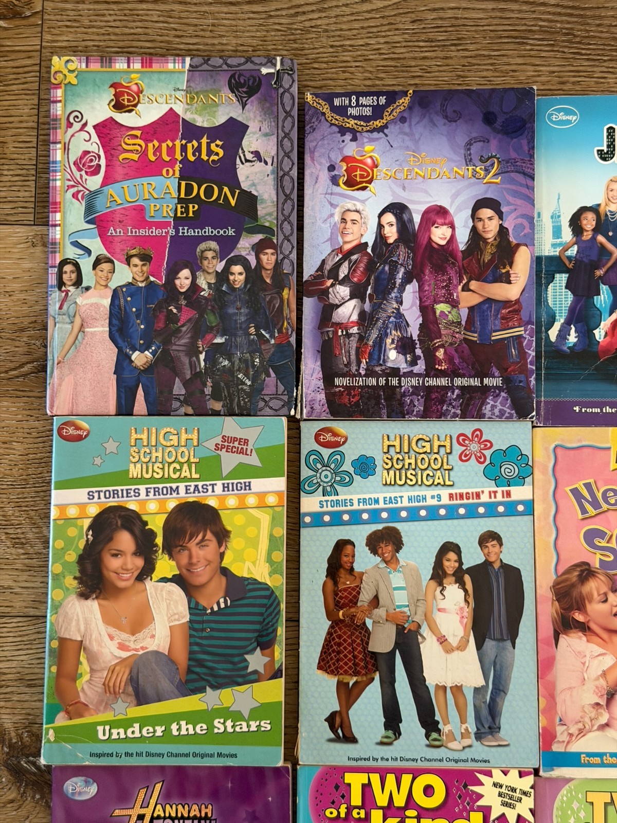 Disney Girls Book Lot 16 Descendants Hannah Montana HSM Jessie Fairies