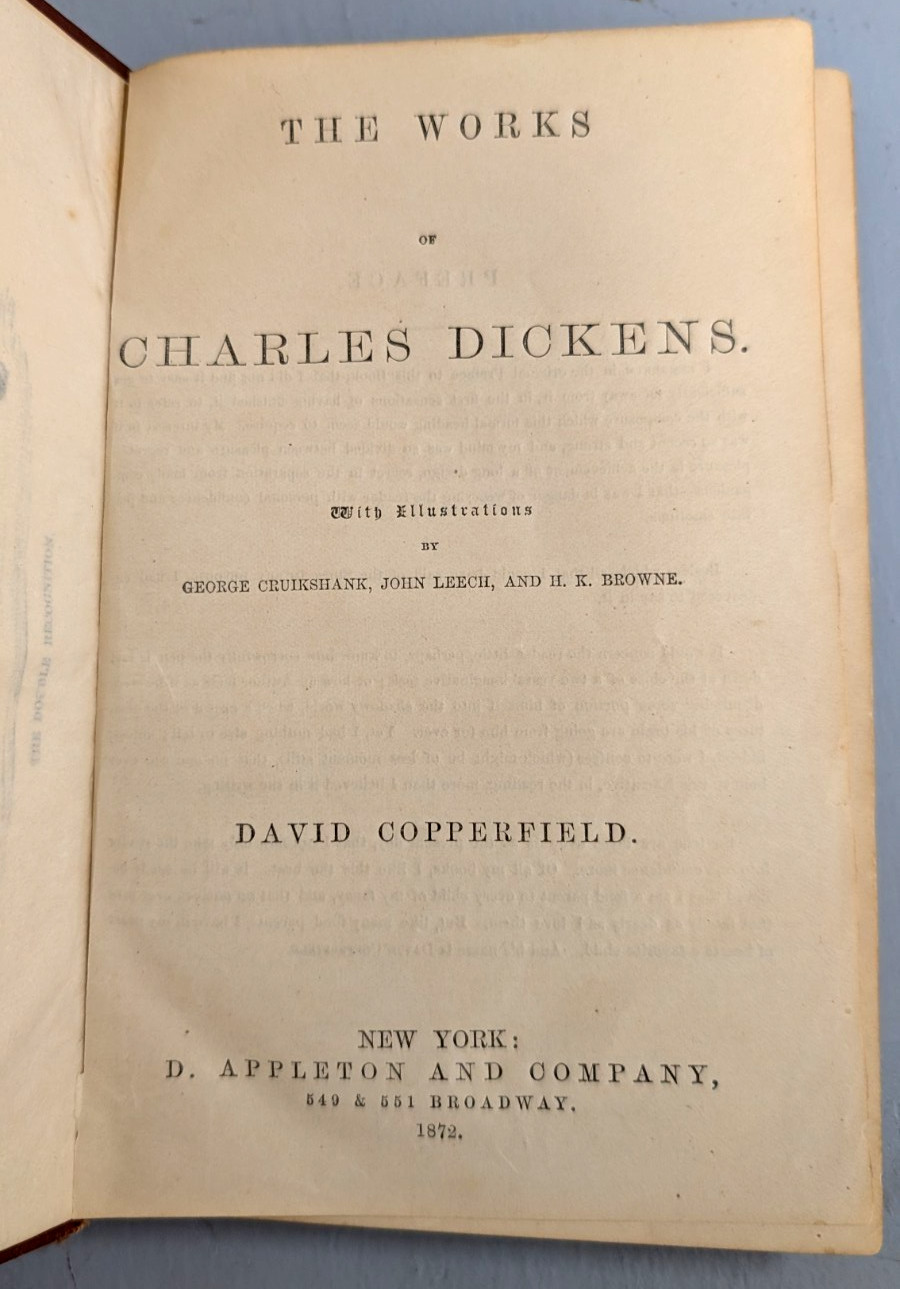 David Copperfield & David Copperfield’s Childhood Charles Dickens 1872-1898