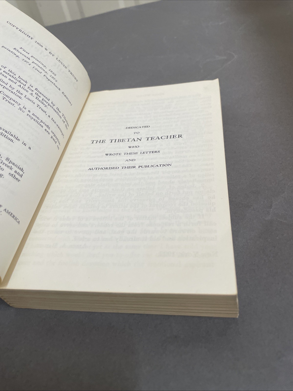 Letters on Occult Meditation Alice A. Bailey 1974 Lucis Publishing Company
