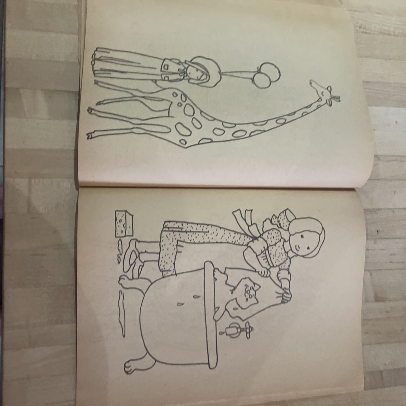 Holly Hobbie Nature Friend Coloring Book Vtg Aged Pages 1976 Slightly Distressed